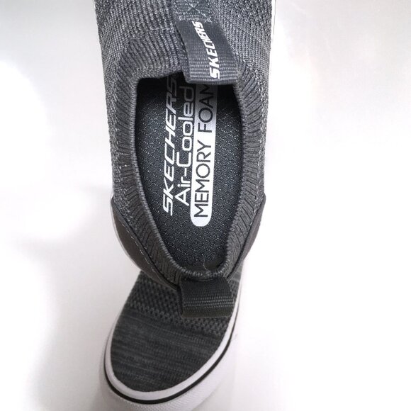 Skechers Sport Street Fame Slip On Sneakers Kids Size 11 EUR 27.5 Gray Knit - Picture 9 of 9